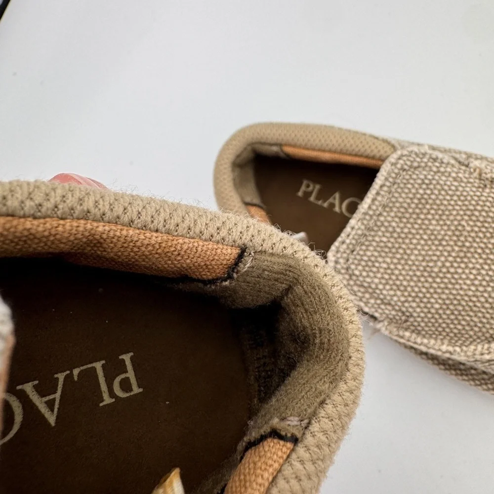 The Children's Place Boys Toddler Size 4 Tan Kids Slide On Dress Shoes Loafers